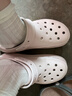 卡骆驰（CROCS）经典泡芙沙滩凉鞋洞洞鞋5cm男女同款石英粉 实拍图