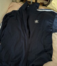 adidas宽松日常舒适运动夹克外套男女春季新款阿迪达斯官方三叶草   深靛蓝（推荐选大一码)   XS 实拍图