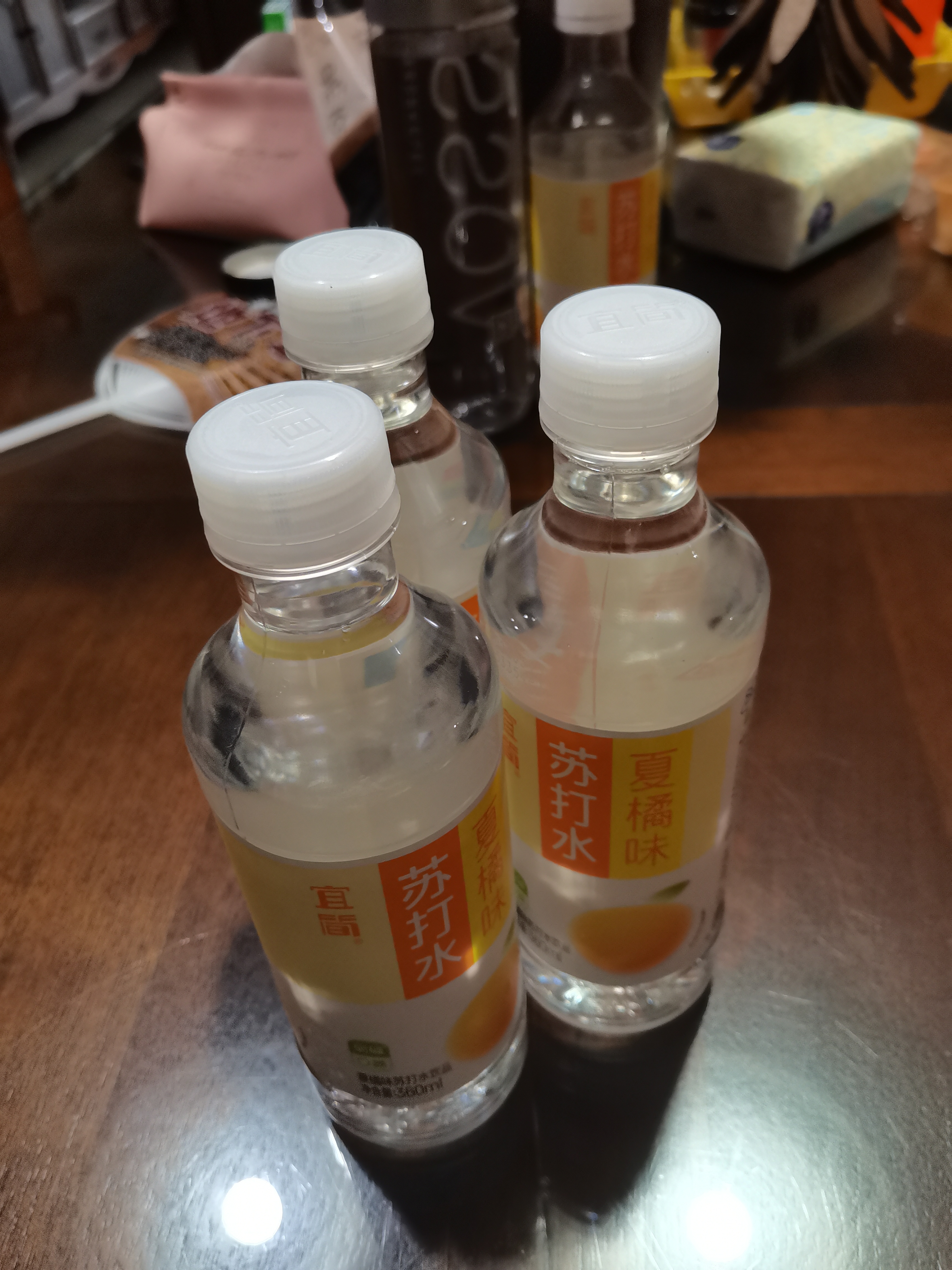 宜简苏打水无气橘子味无糖苏打饮料360ml*15瓶整箱装 实拍图