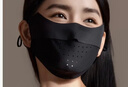 松研（Breazwell）防晒口罩女夏季防紫外线冰丝轻薄透气户外骑行遮阳全遮脸 深灰色 实拍图