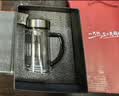 希诺抗菌玻璃杯双层带把手泡茶杯子男高档钛杯家用办公水杯XN-9005KT 实拍图