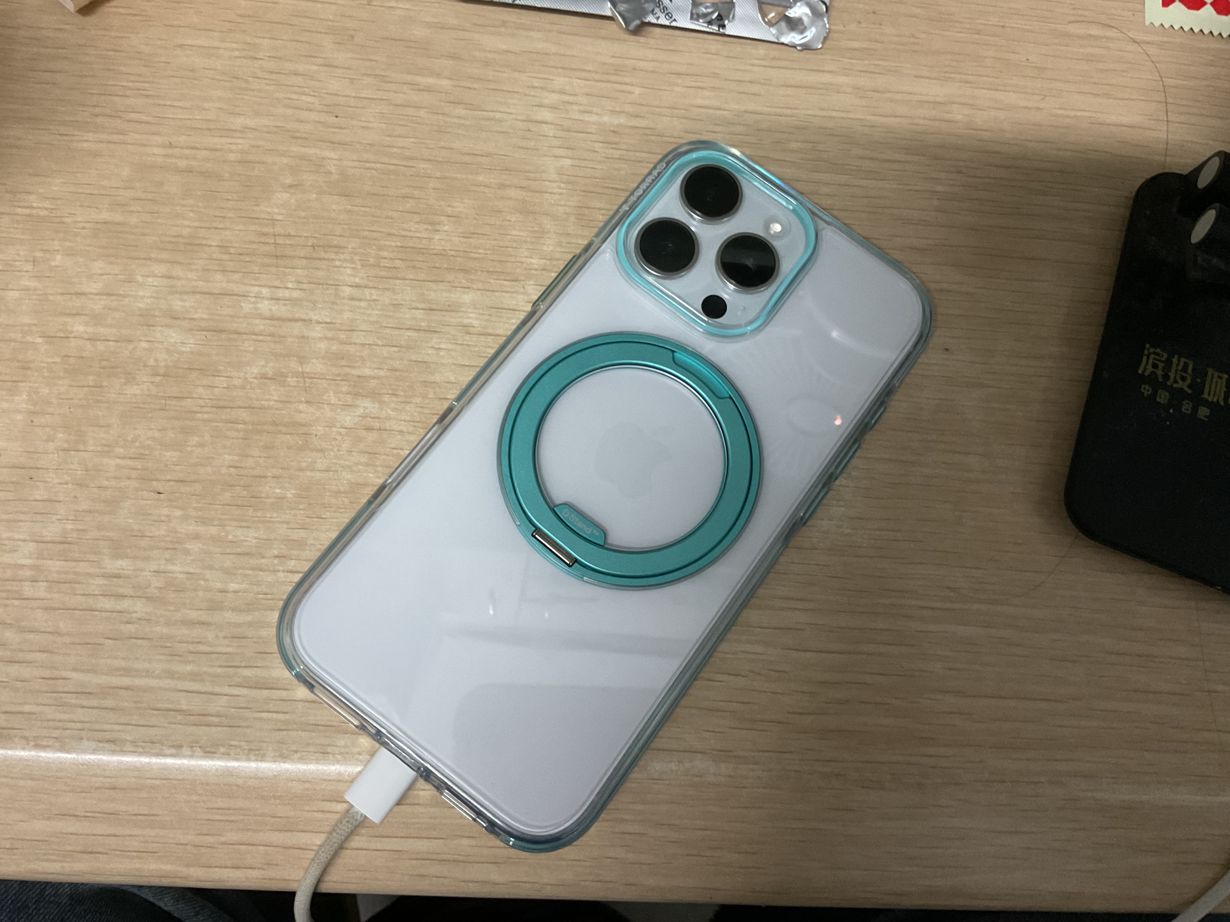 图拉斯支点壳O3Light新款【史努比联名丨时尚元气】 适用苹果17promax手机壳iphone16pro磁吸支架15防摔 【青蓝色】送史努比贴纸 iPhone 16 Pro Max 实拍图