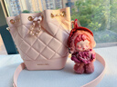 CHARLES&KEITH绗缝菱格链条水桶包双肩包包女包生日礼物送女友CK2-10701506 Soft Pink浅粉色（新色） M 实拍图