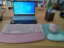 罗技（Logitech）Wave Keys人体工学键盘无线蓝牙办公平板ipad键盘Mac笔记本薄膜98配列键盘家用双模带掌托倾角支架 Wave Keys+Lift【粉色带2个接收器】 实拍图