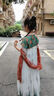 罗蒙儿童汉服端午节女童唐装女孩古装毕业演出服 敦煌绿 140 实拍图