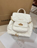 CHARLES&KEITH菱格大容量柔软背包书包双肩包包女包生日礼物送女友CK2-60151400 Cream奶白色 S 实拍图