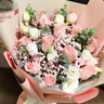 馨仪毕业季鲜花速递玫瑰向日葵康乃馨花束送女友生日礼物全国同城配送 11朵粉玫瑰混搭花束 实拍图