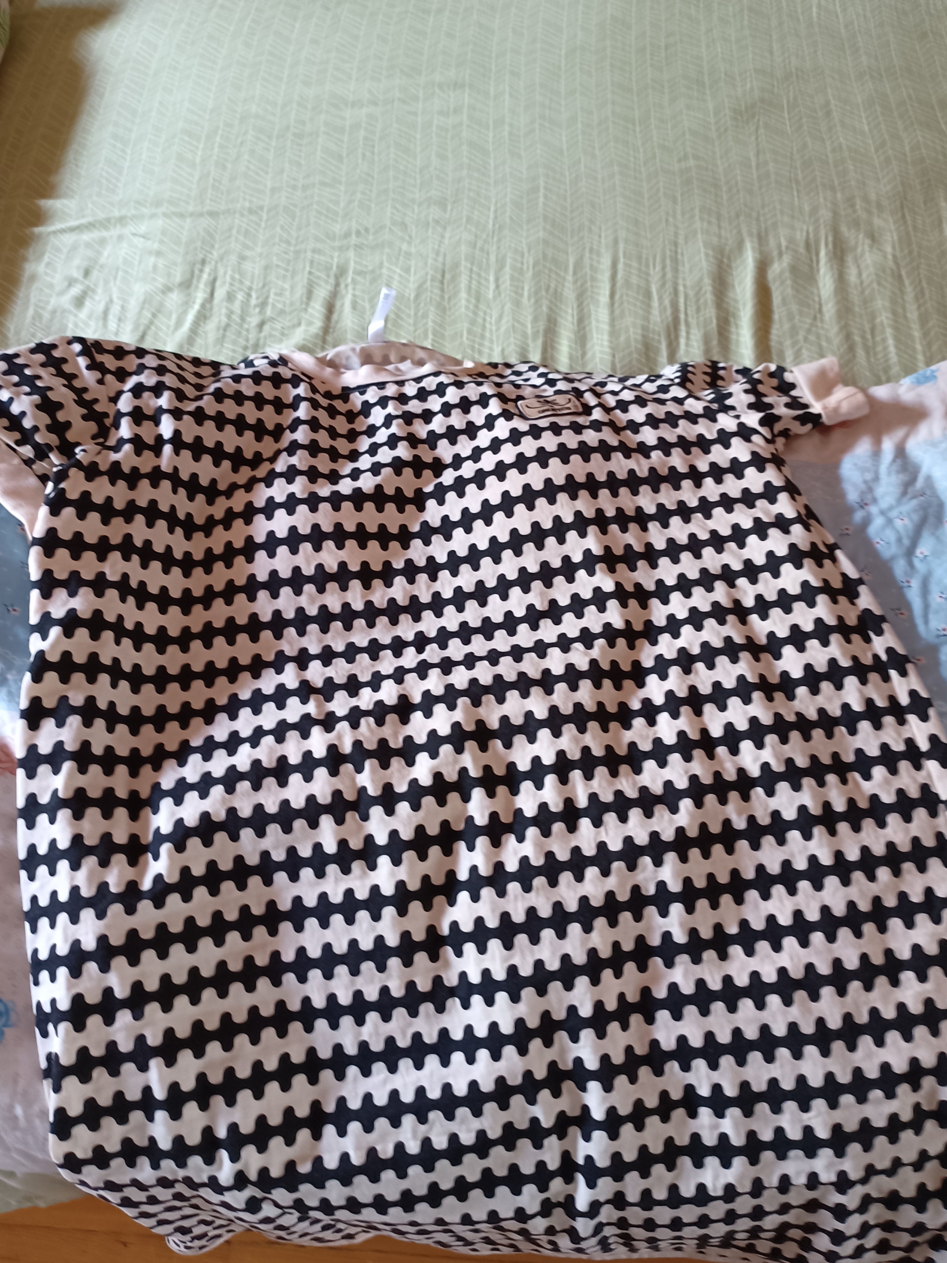 古今（GUJIN）新品纯棉睡裙女家居服带胸垫可外穿休闲大码千鸟格睡衣裙子L 实拍图