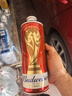 百威经典红罐新品啤酒【世界杯联名款】红百1L*6桶 整箱装端午送礼 实拍图