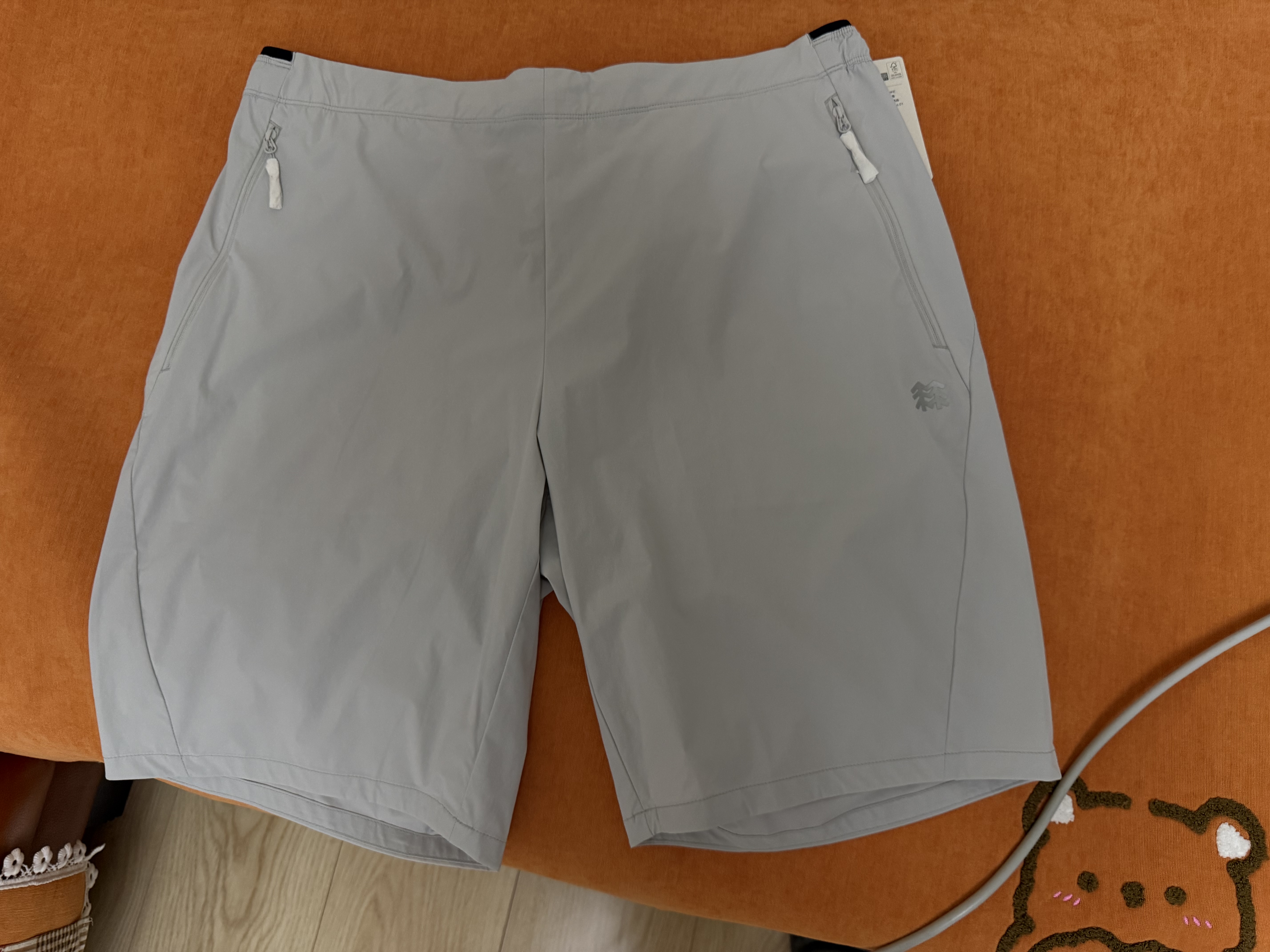 KOLON SPORT/可隆户外休闲裤 男士接触凉感耐磨UPF40+防风5分短裤 LHHP6MN163-LG 浅灰 2XL 185/90B 实拍图