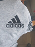 adidas纯棉休闲三条纹针织运动圆领正肩短袖T恤上衣男夏阿迪达斯   白/黑色   L 实拍图