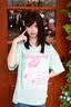 森女部落原创蛋糕印花圆领蕾丝花边拼接抗菌T恤夏短袖女上衣宽松 绿色（单件） 单件 S 单件 实拍图