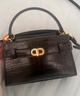 CHARLES&KEITH鳄鱼纹凯莉包手提斜挎婚包包女包生日礼物送女友CK2-50270880-1 Black黑色 S 实拍图