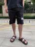 森达凉鞋男夏季牛皮舒适平底休闲沙滩鞋 棕色 42 实拍图