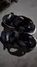 回力 Warrior 凉鞋女魔术贴百搭平底沙滩鞋户外一字带休闲女鞋 WSL(WZ)-0297 0297黑色 38  实拍图