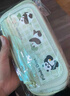 得力（deli）熊猫痛包学生笔袋 简约双拉链大容量铅笔盒多功能文具收纳袋 男孩女孩礼物绿BC435六一儿童节礼物 实拍图