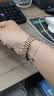 中国黄金（CHINA GOLD）18K金环环相扣手链女款双环转运珠手饰品情人节生日礼物送女友 【京速达】18K双环-玫瑰金 实拍图