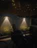 欧迹（OUJI）太阳能庭院灯户外洗墙射灯围墙壁灯防水led别墅花园阳台景观灯 4个装【1led暖光】附螺丝+胶片 实拍图