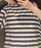 蕉内王一博同款305H纯棉睡衣男女士100%棉撞色凉感情侣家居服套装夏季 【王一博同款-短袖短裤】海藻蓝横条纹 XL 实拍图