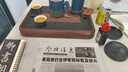 京东京造 茶盘茶托 带排水仿乌金石胡蓦山桃纹中号功夫茶台储水单盘干泡 实拍图