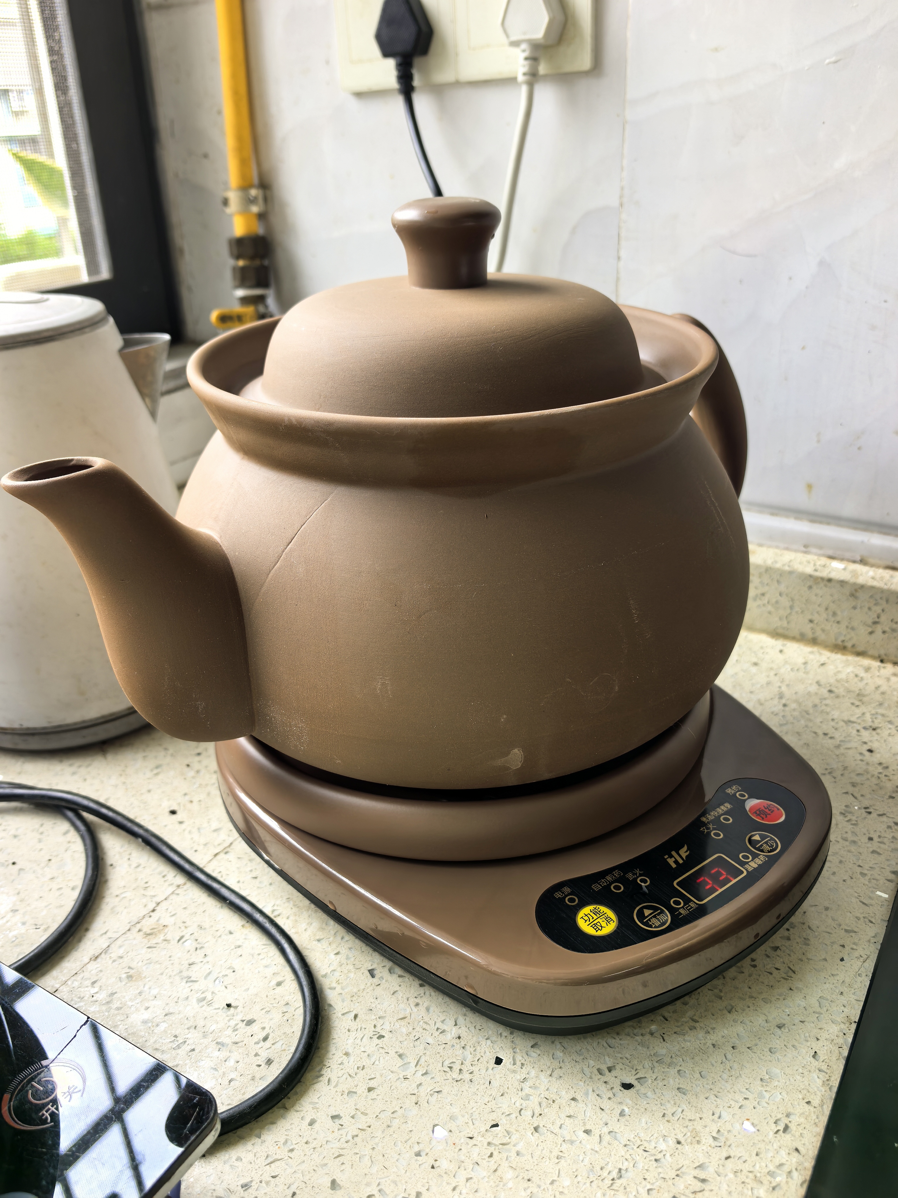 航方中药锅煎药壶中药壶紫砂全自动智能分体式养生壶电子无釉药罐熬药电砂锅家用煮炖药锅中药煲陶瓷器 【万人选择】原矿紫砂 4.5L 壶-ZS-CZ+赤底座 实拍图