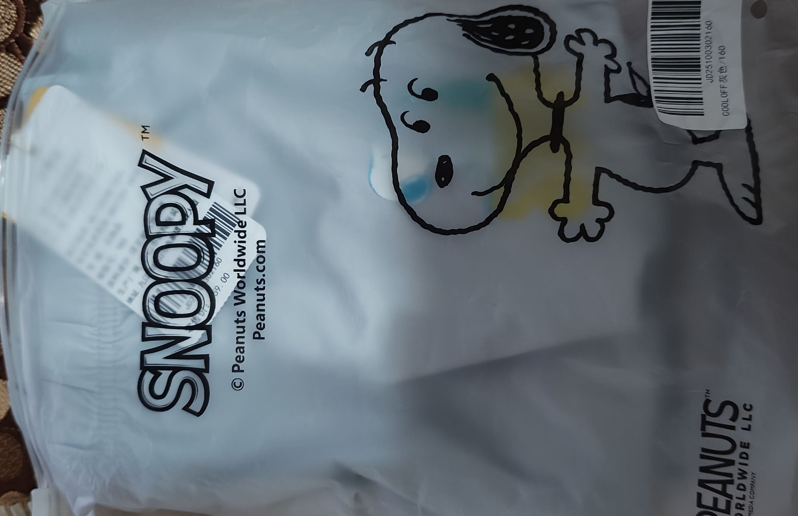 史努比（SNOOPY）童装男女童防蚊裤中大童夏款儿童休闲长裤 牛仔蓝COOLOFF 160 实拍图