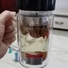 富光双层玻璃杯商务泡茶杯子 大容量男女耐热办公水杯带把黑色320ml 实拍图