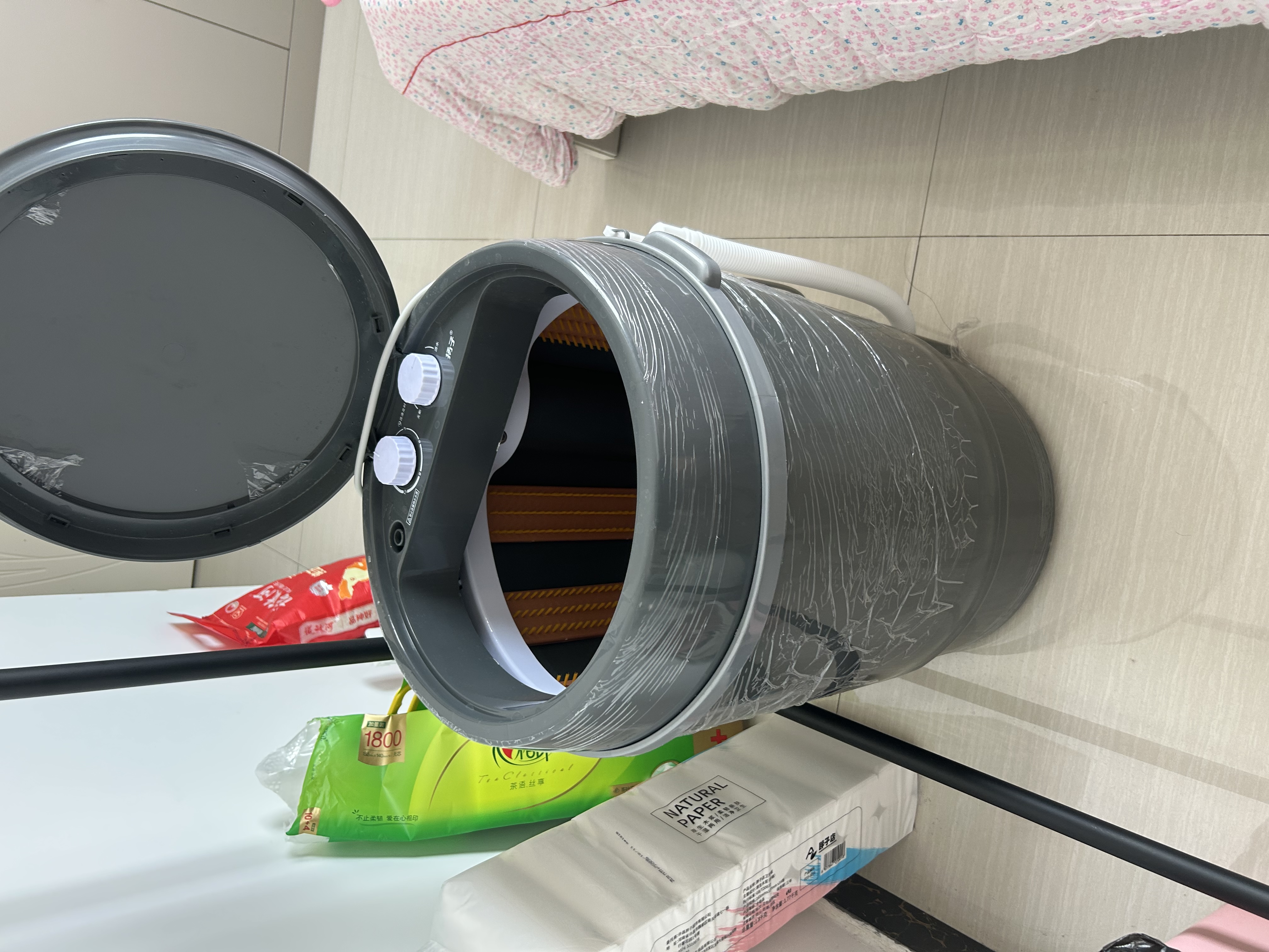 扬子洗鞋机全自动洗脱水一体刷鞋免拆鞋带全方位洗鞋神器可脱水洗衣机 太空灰全壁刷【鞋衣两用+蓝光洗涤+洗脱一体】 实拍图