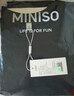 名创优品（MINISO）短袖t恤男士夏季新款重磅纯棉上衣服休闲宽松半袖体恤 黑 4XL 实拍图