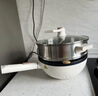 美的（Midea）电炒锅 电火锅 电蒸锅 电煮锅 家用多用途炒菜专用锅 4L一体电热锅不粘锅 HGE2811B 配蒸笼木铲 实拍图