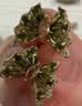 阿吉豆耳钉礼物 时尚复古蝴蝶耳钉耳饰送女友 老婆 绿色+橙色 实拍图