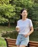 立蒙（LIMENG）男女装素色180g全棉短袖t恤圆领宽松体恤打底衫 白色 M 实拍图