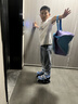 乐秀轮滑鞋儿童可调节全闪光溜冰鞋滑冰鞋男女童6-12岁旱冰鞋 X3Z 蓝L 实拍图