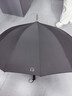 天堂伞 抗风双人雨伞长柄 16骨大号半自动直杆晴雨两用伞商务伞 云炭黑 实拍图