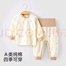婧麒（JOYNCLEON）新生婴儿衣服纯棉男女宝宝春夏睡衣分体打底内衣套装 Jyf153023 实拍图