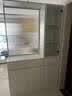 玖达木实木入户玄关柜鞋柜家用门口新款一体客厅靠墙长虹玻璃屏风隔断柜 奶油白【边柜在左】升级ENF级实木 120*35*200【包上楼包安装】 实拍图