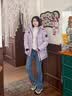 波司登（BOSIDENG）冬季羽绒羽绒服女士加厚90绒鹅绒连帽商场同款时尚百搭休闲外套 【店长推荐】冰穹提花紫9ER2 XS 155/80A 体重约100斤以内 实拍图