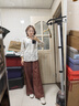 优衣库常规款女装麻混纺舒适长裤/休闲裤26春夏新款482246 35 浅褐色 XS 实拍图