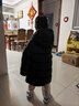 保姆鹅  【风墙】儿童羽绒服宝宝中长款护脸加厚外套保暖童装[NG2664] 炭黑 130 实拍图