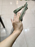 ujia中考高考考试专用透明袋0金属手提袋初高中小学生拎书袋补习作业文件包双层大容量收纳单肩包 绿色 实拍图