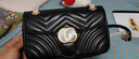 古驰（GUCCI）女包Marmont马蒙牛皮链条单肩包GG经典斜挎包女士七夕情人节礼物 中号 黑色 26cm 酷奇女包 实拍图