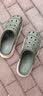 JEEP 吉普洞洞鞋男时尚韩版镂空透气简约不易滑沙滩鞋外穿软底凉拖鞋P210MTX058军绿45码 实拍图