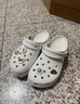 卡骆驰（CROCS）白鹿同款经典云朵洞洞鞋时尚百搭女鞋花园鞋沙滩鞋|206750 黑色-001(含智必星) 38 (240mm) 实拍图