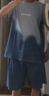 猫人睡衣男100%纯棉短袖短裤夏季男士睡衣新款全棉大码四季家居服套装 【100%纯棉 亲肤透气】款式一 XL 【建议120-140斤】 实拍图