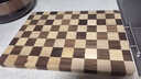 棋盘格实木菜板家用橡胶木乌檀木粘板案板面板抗菌防霉 42.5*31*2.5cm(9102)长方形 实拍图