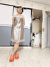 浪莎冰丝睡衣女睡裙夏季仿真丝性感纯欲吊带睡裙轻奢睡袍两件套2026灰 实拍图