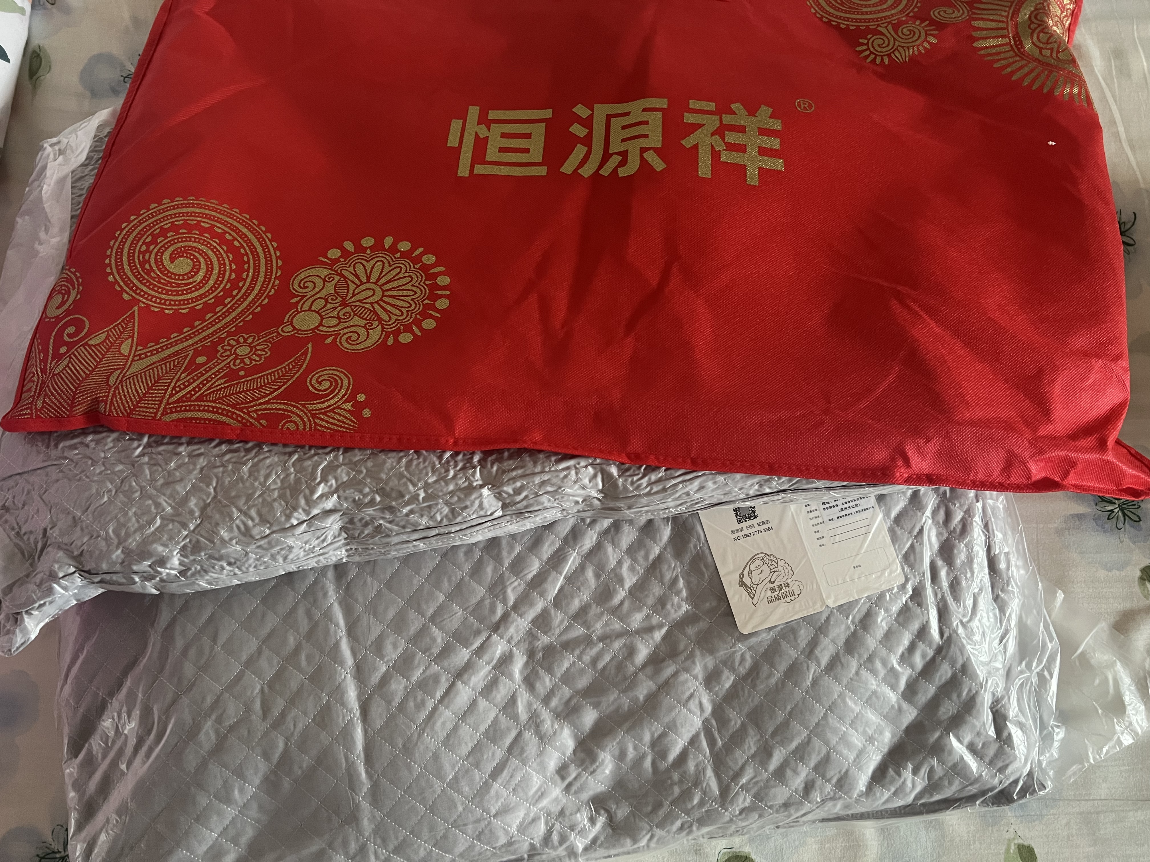 恒源祥100%全棉天然荞麦颈椎硬枕头5斤 单只46*72cm 实拍图