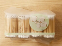 名创优品（MINISO）棉签便携装棉棒化妆掏耳棉花棒棉花签圆头+尖头双头设计200支*4袋 实拍图
