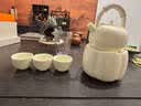 鹏山陶瓷提梁壶茶具套装温茶炉煮茶器圆形干泡盘家用会客轻奢整套茶具 实拍图