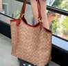 蔻驰（COACH）经典标志DAY 暗扣托特包单肩包大容量斜挎包夏季女包 B4/棕黄色 焦糖色（新版） 实拍图